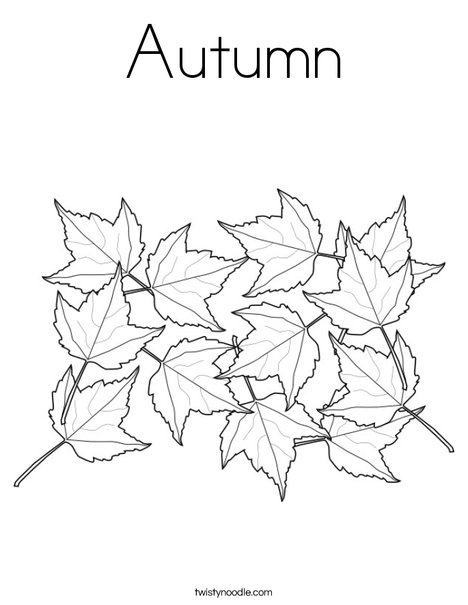 Maple Leaves Coloring Page