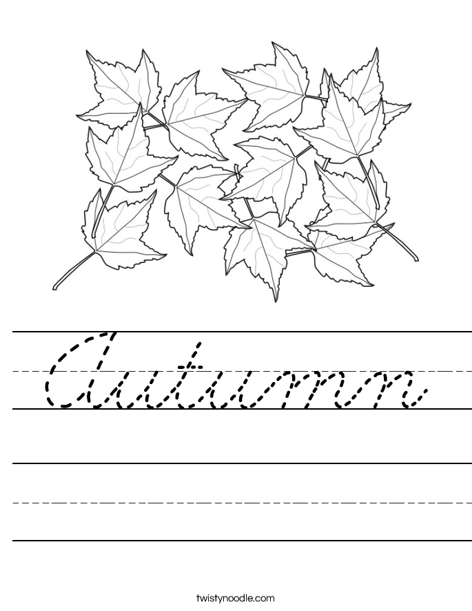 Autumn Worksheet