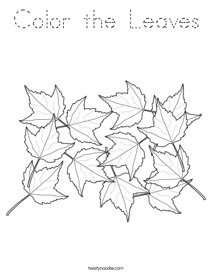 Color the Leaves Coloring Page