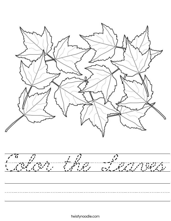 Color the Leaves Worksheet