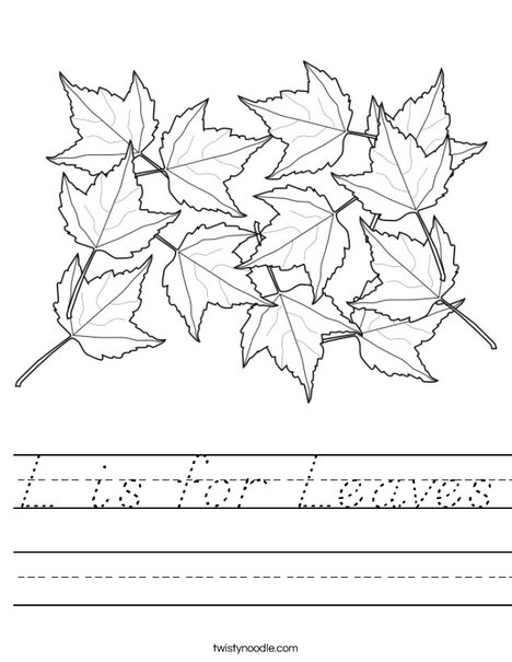 Maple Leaves Worksheet