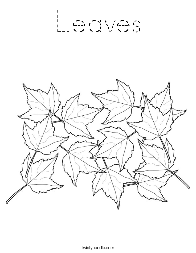 Leaves Coloring Page