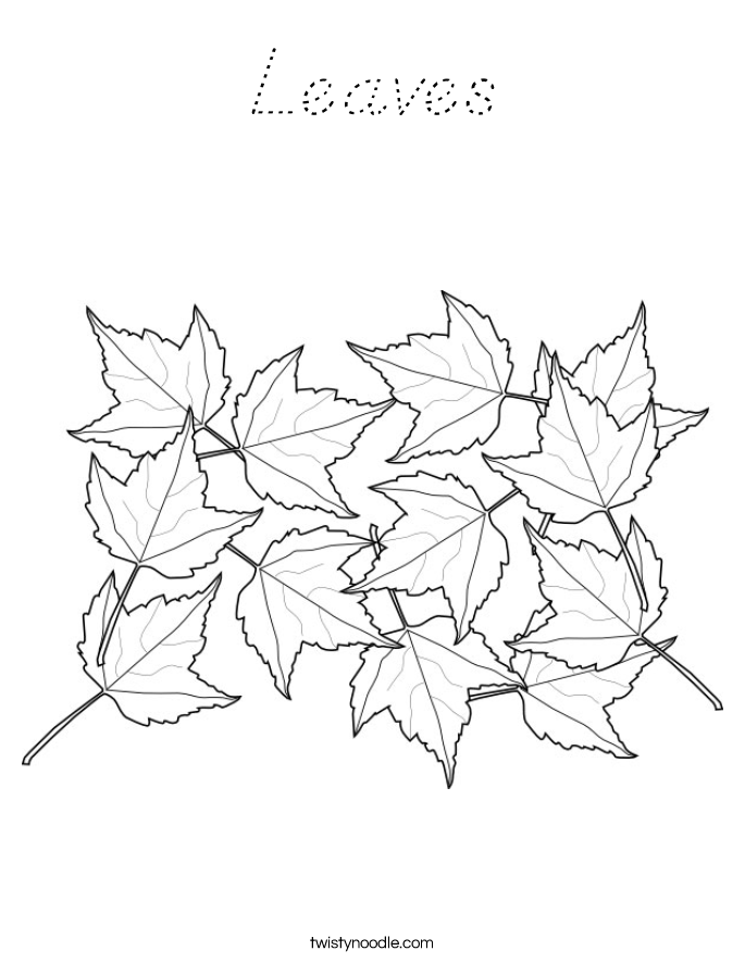 Leaves Coloring Page