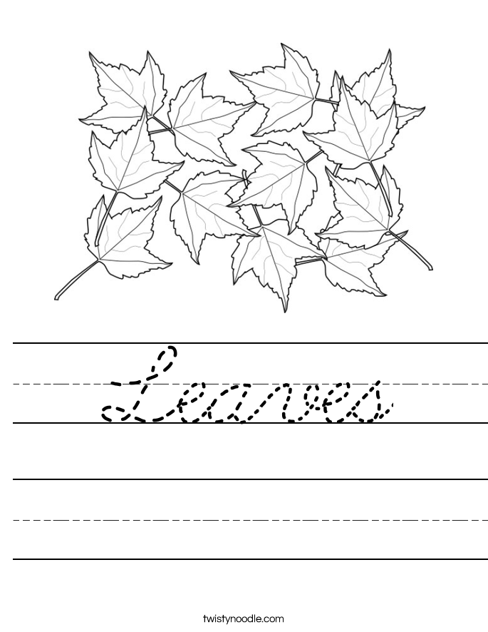 Leaves Worksheet