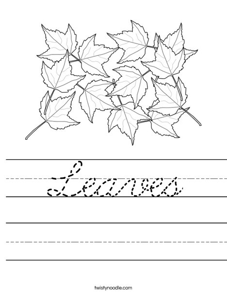 Maple Leaves Worksheet