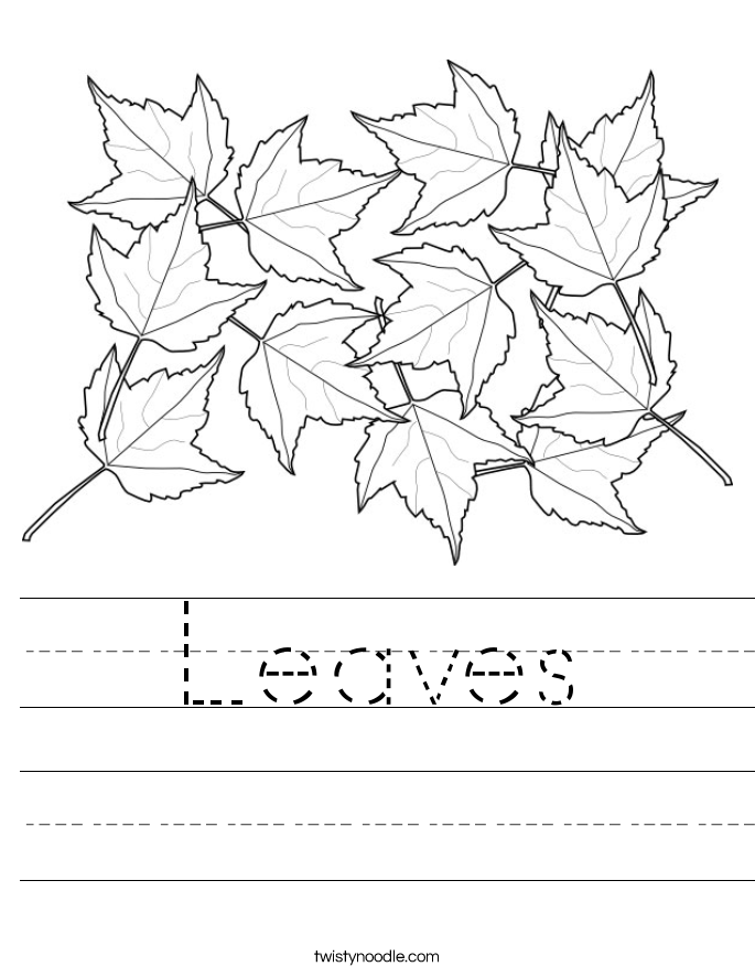 Leaves Worksheet