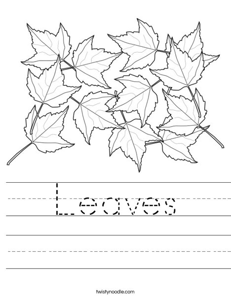 Maple Leaves Worksheet