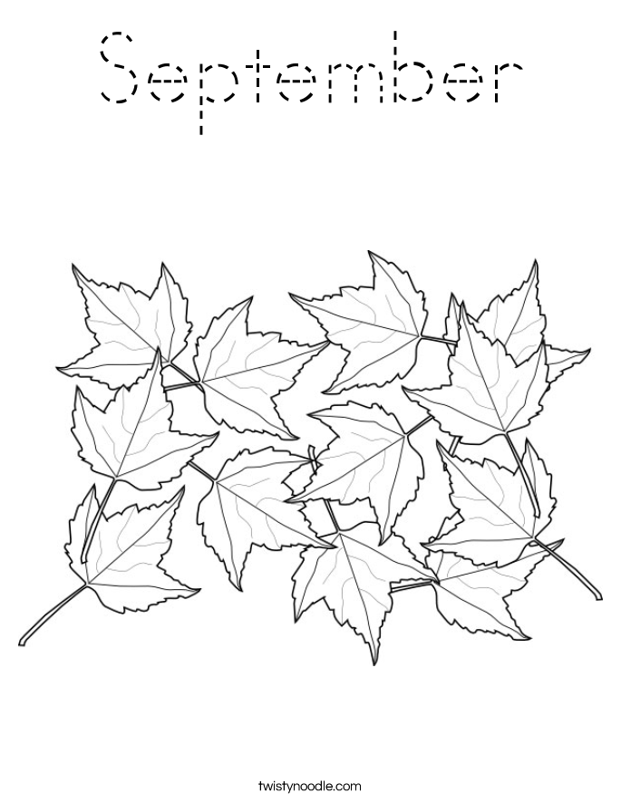 September Coloring Page