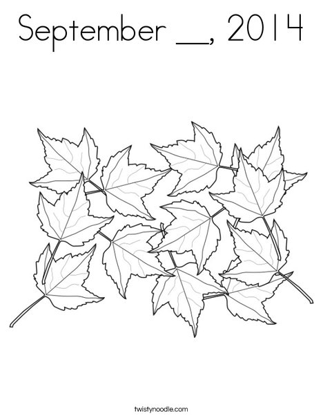 Maple Leaves Coloring Page
