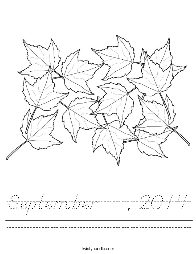 September __, 2014 Worksheet