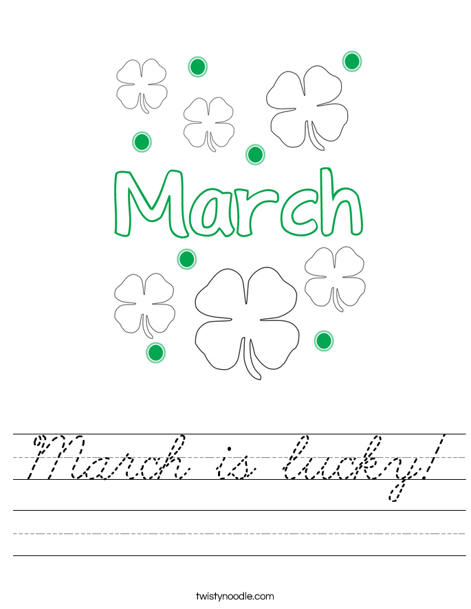 March is lucky! Worksheet