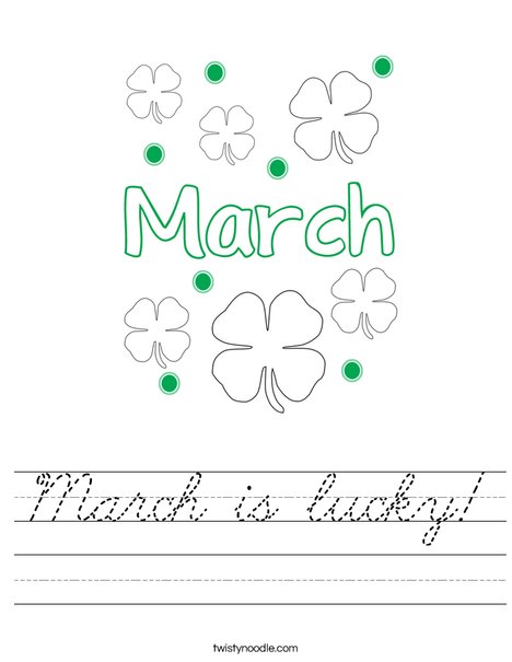 March is lucky! Worksheet