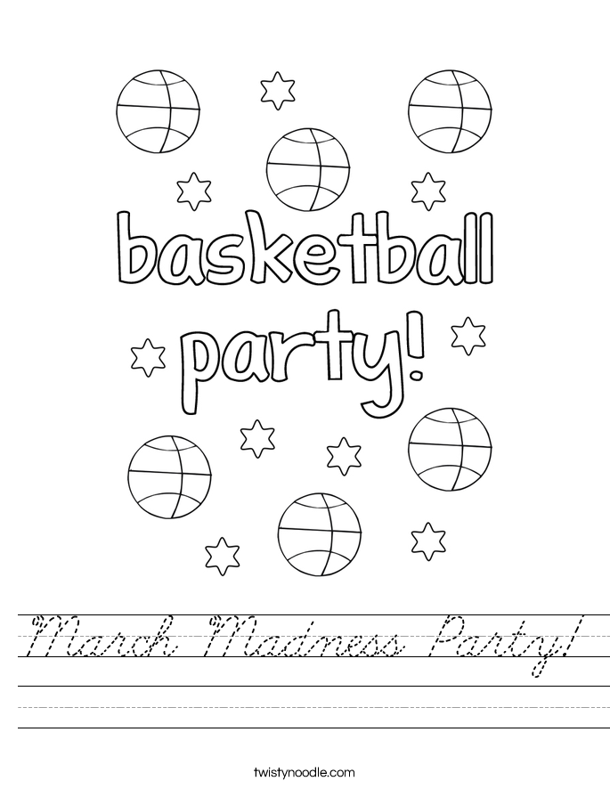 March Madness Party! Worksheet