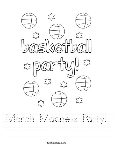 March Madness Party! Worksheet