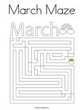 March Maze Coloring Page