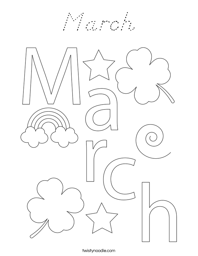 March Coloring Page