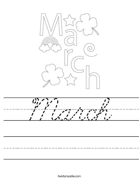 Welcome March Worksheet