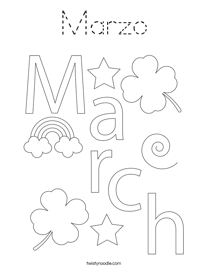 Marzo Coloring Page