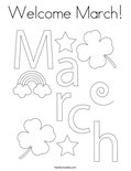 Welcome March! Coloring Page