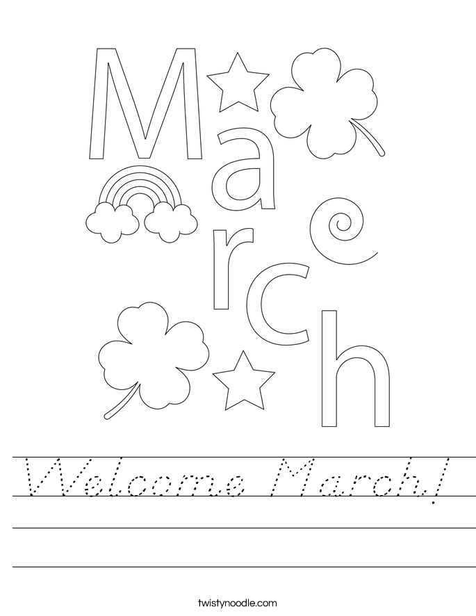 Welcome March! Worksheet