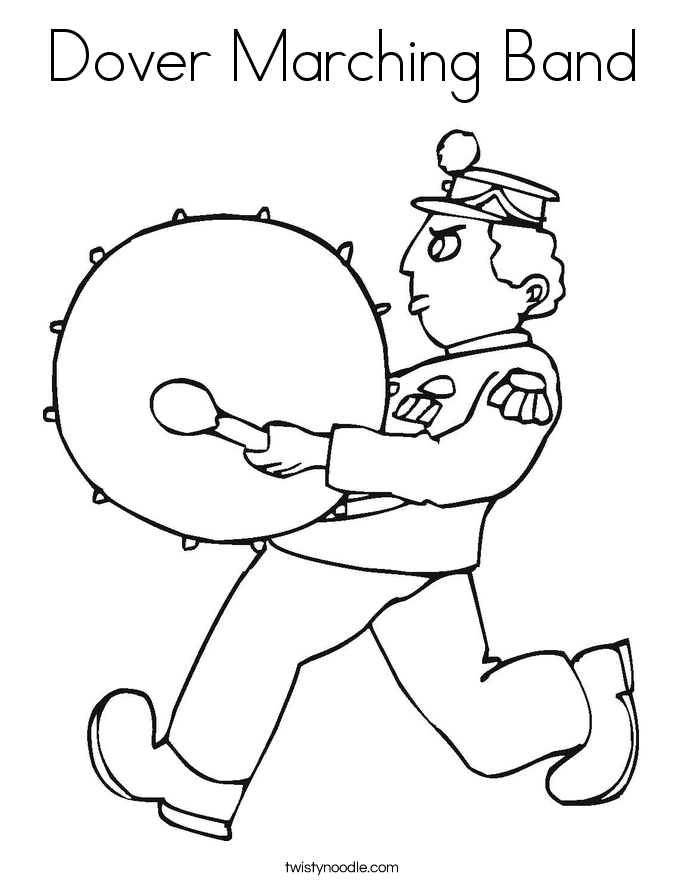 Dover Marching Band Coloring Page