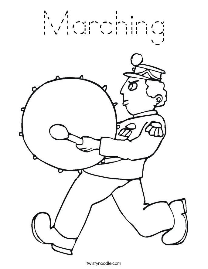 Marching Coloring Page