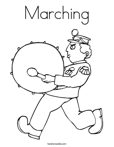Marching Band Coloring Page