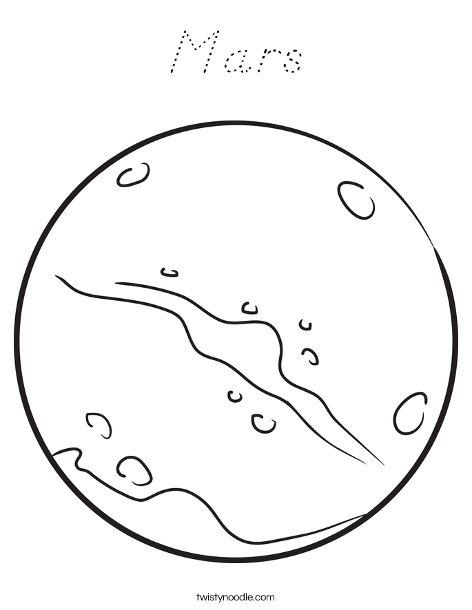 Mars Coloring Page D 39 Nealian - Mars 22 Coloring Page Dnoutline