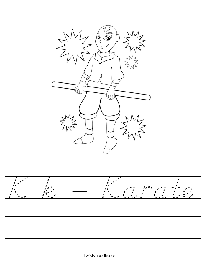 K k - Karate Worksheet