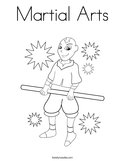 Martial Arts Coloring Page