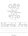 Martial Arts Worksheet