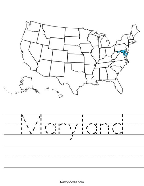 Maryland Worksheet - Twisty Noodle