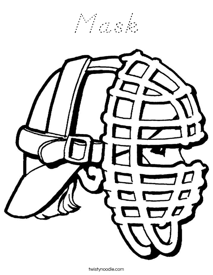 Mask Coloring Page