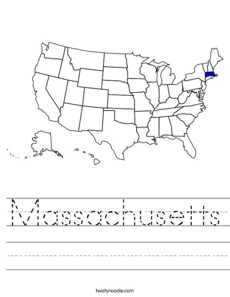 Massachusetts Worksheet - Twisty Noodle