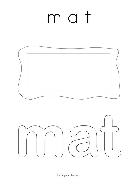 M A T Coloring Page M A T Coloring Page