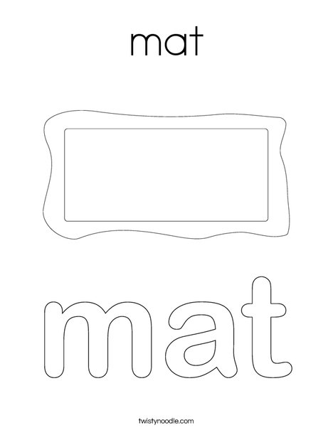 Mat Coloring Page