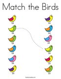Match the Birds Coloring Page