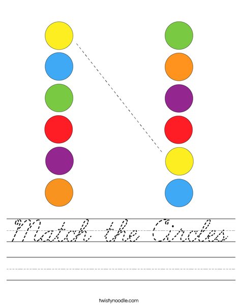 Match the Circles Worksheet