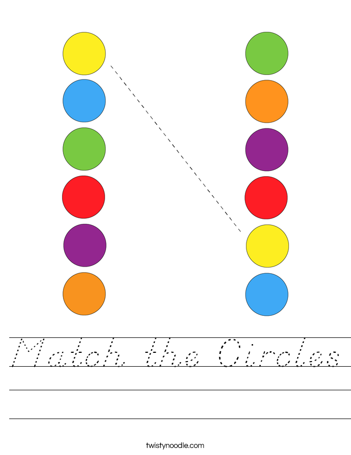 Match the Circles Worksheet