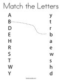 Match the Letters Coloring Page