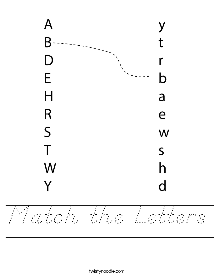 Match the Letters Worksheet