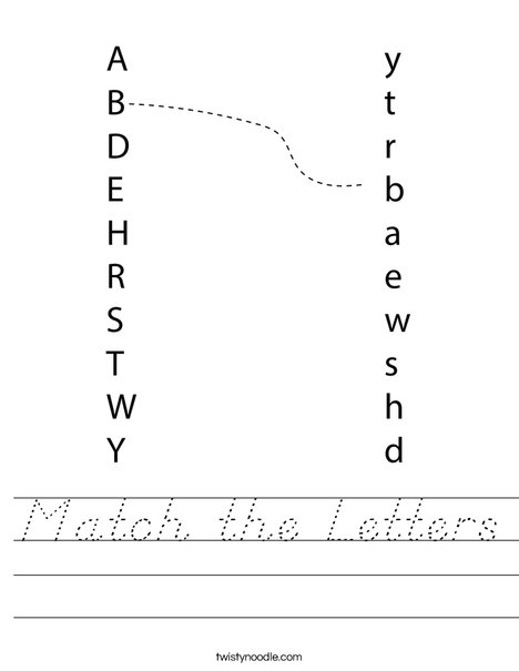 Match the Letters Worksheet
