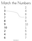 Match the Numbers Coloring Page