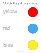 Match the primary colors Coloring Page
