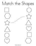 Match the Shapes Coloring Page