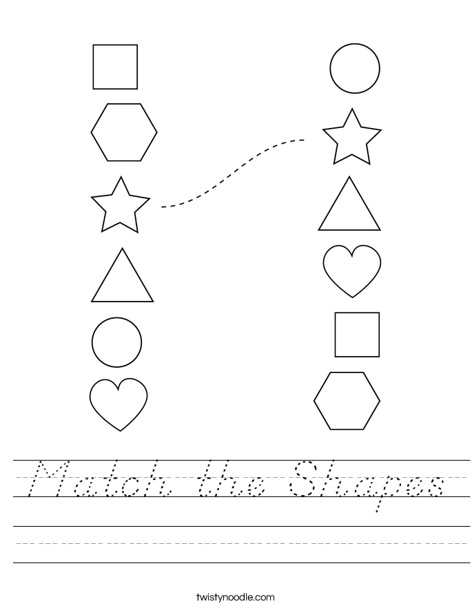 Match the Shapes Worksheet