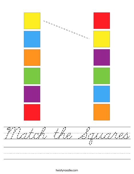 Match the Squares Worksheet