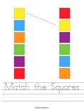 Match the Squares Worksheet