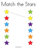 Match the Stars Coloring Page