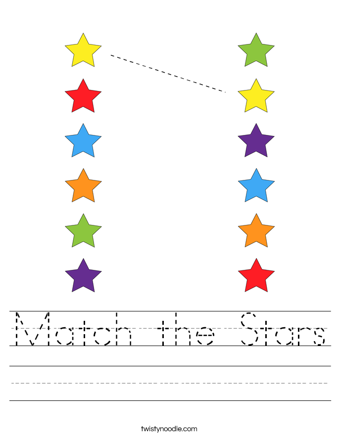 Match the Stars Worksheet